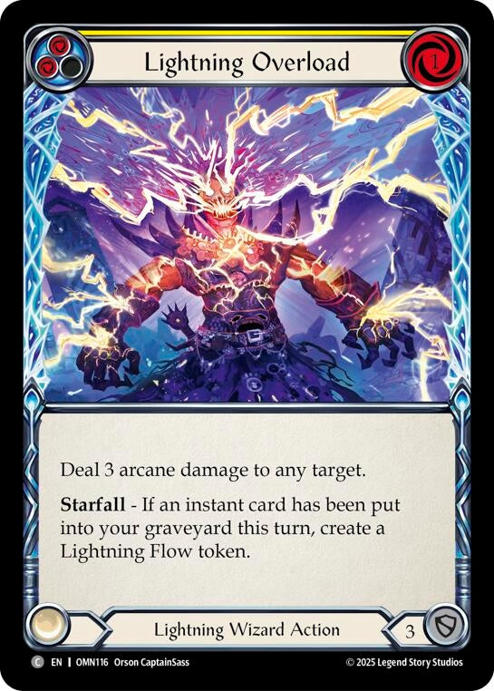 Image for Lightning Overload (Yellow) (OMN116) [Omens of the Third Age] - Flesh and Blood TCG