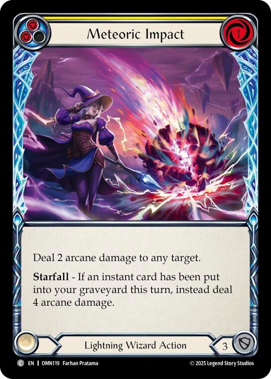 Image for Meteoric Impact (Yellow) (OMN119) [Omens of the Third Age] - Flesh and Blood TCG