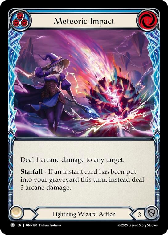 Image for Meteoric Impact (Blue) (OMN120) [Omens of the Third Age] - Flesh and Blood TCG