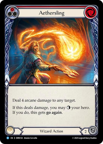 Image for Aethersling (Red) (OMN134) [Omens of the Third Age] - Flesh and Blood TCG