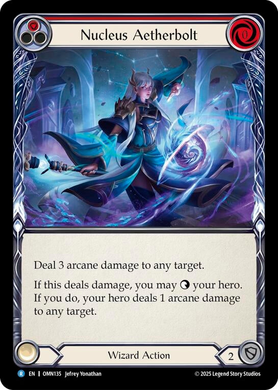 Image for Nucleus Aetherbolt (Red) (OMN135) [Omens of the Third Age] - Flesh and Blood TCG