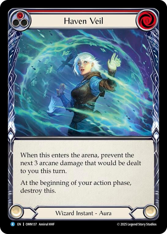Image for Haven Veil (Red) (OMN137) [Omens of the Third Age] - Flesh and Blood TCG