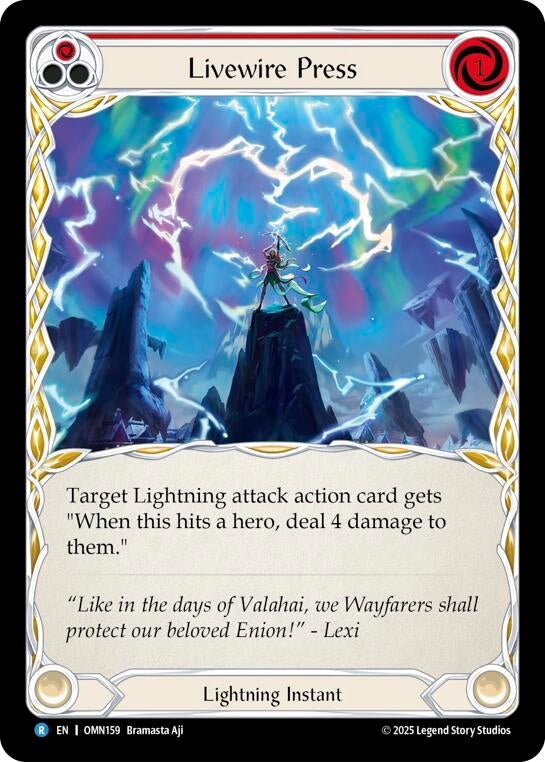 Image for Livewire Press (Red) (OMN159) [Omens of the Third Age] - Flesh and Blood TCG