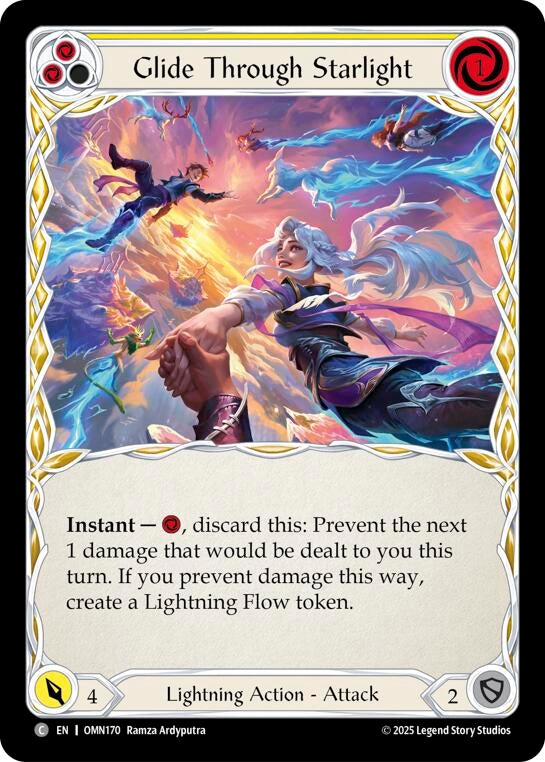 Image for Glide Through Starlight (Yellow) (OMN170) [Omens of the Third Age] - Flesh and Blood TCG
