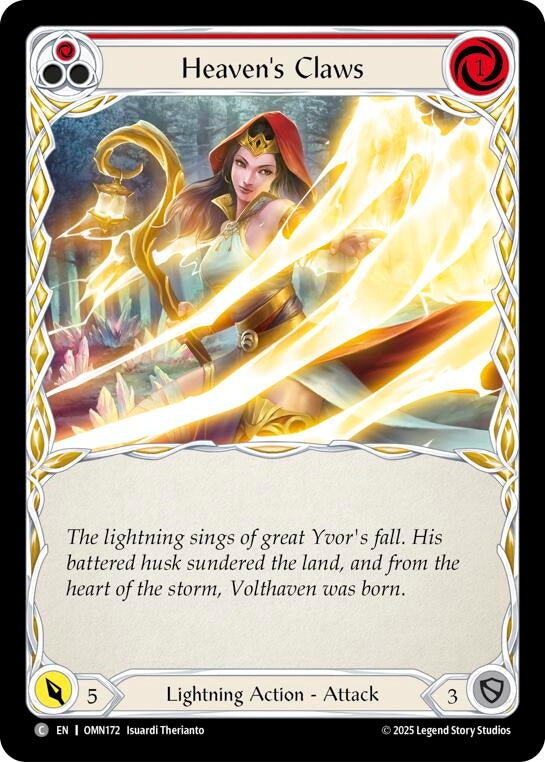 Image for Heavens Claws (Red) (OMN172) [Omens of the Third Age] - Flesh and Blood TCG