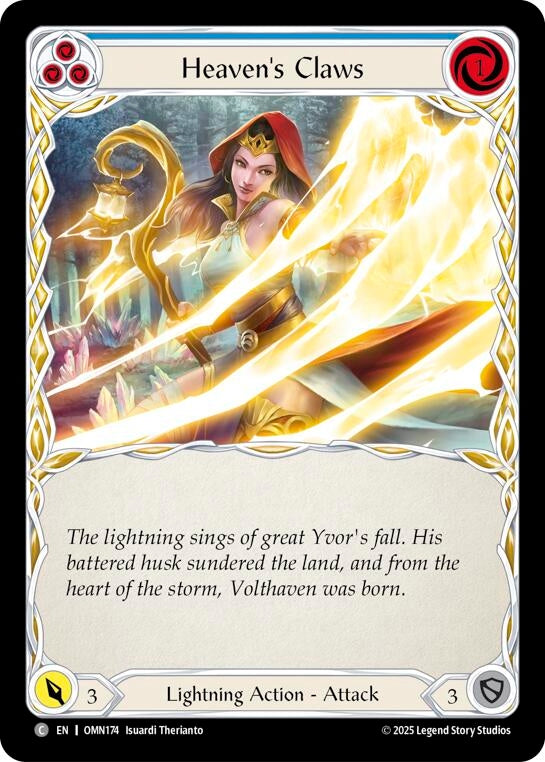 Image for Heavens Claws (Yellow) (OMN174) [Omens of the Third Age] - Flesh and Blood TCG