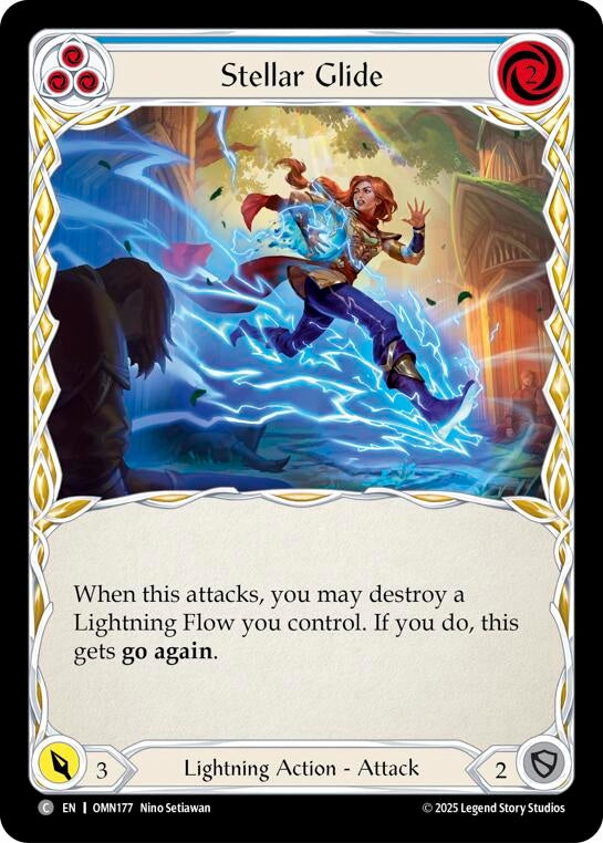 Image for Stellar Glide (Blue) (OMN177) [Omens of the Third Age] - Flesh and Blood TCG
