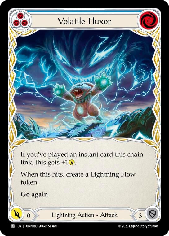Image for Volatile Fluxor (Blue) (OMN180) [Omens of the Third Age] - Flesh and Blood TCG