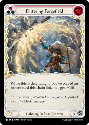 Image for Flittering Forcefield (Red) (OMN181) [Omens of the Third Age] - Flesh and Blood TCG
