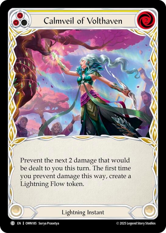 Image for Calmveil Of Volthaven (Yellow) (OMN185) [Omens of the Third Age] - Flesh and Blood TCG