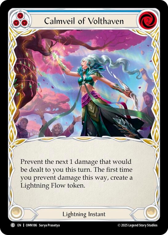 Image for Calmveil Of Volthaven (Blue) (OMN186) [Omens of the Third Age] - Flesh and Blood TCG