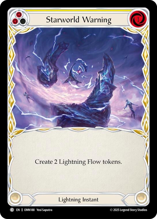 Image for Starworld Warning (Yellow) (OMN188) [Omens of the Third Age] - Flesh and Blood TCG