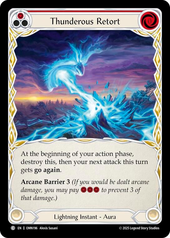 Image for Thunderous Retort (Red) (OMN196) [Omens of the Third Age] - Flesh and Blood TCG