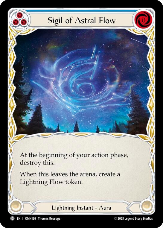 Image for Sigil Of Astral Flow (Blue) (OMN199) [Omens of the Third Age] - Flesh and Blood TCG