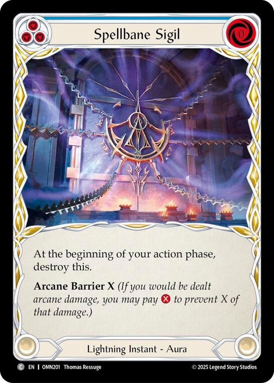 Image for Spellbane Sigil (Blue) (OMN201) [Omens of the Third Age] - Flesh and Blood TCG
