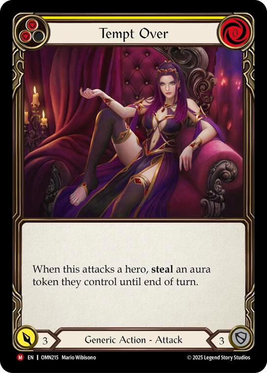 Image for Tempt Over (Yellow) (OMN215) [Omens of the Third Age] - Flesh and Blood TCG