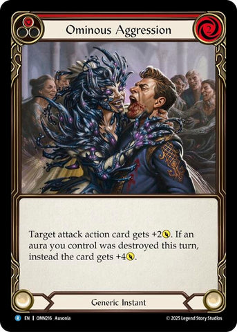 Image for Ominous Aggression (Red) (OMN216) [Omens of the Third Age] - Flesh and Blood TCG