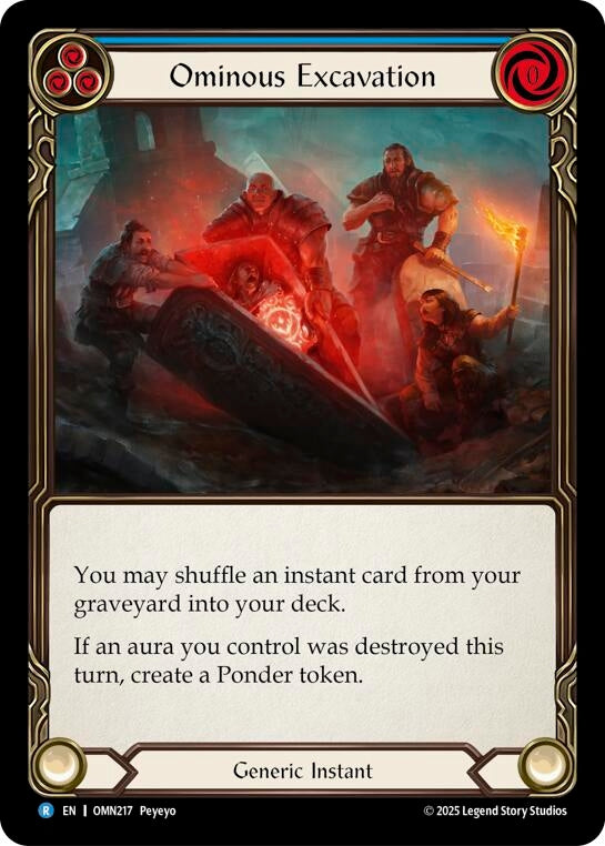 Image for Ominous Excavation (Blue) (OMN217) [Omens of the Third Age] - Flesh and Blood TCG