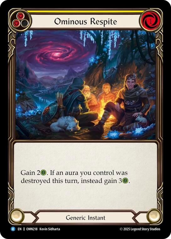 Image for Ominous Respite (Yellow) (OMN218) [Omens of the Third Age] - Flesh and Blood TCG