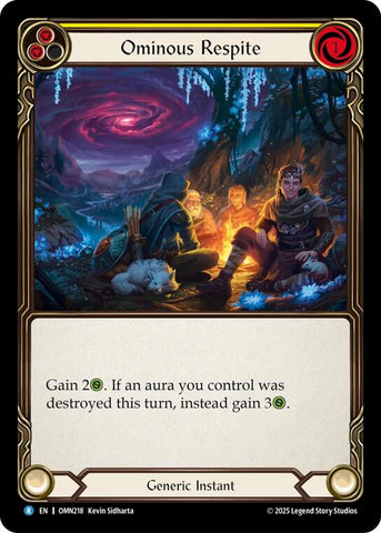 Image for Ominous Respite (Yellow) (OMN218) [Omens of the Third Age] - Flesh and Blood TCG