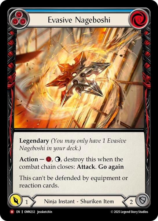 Image for Evasive Nageboshi (Blue) (OMN232) [Omens of the Third Age] - Flesh and Blood TCG
