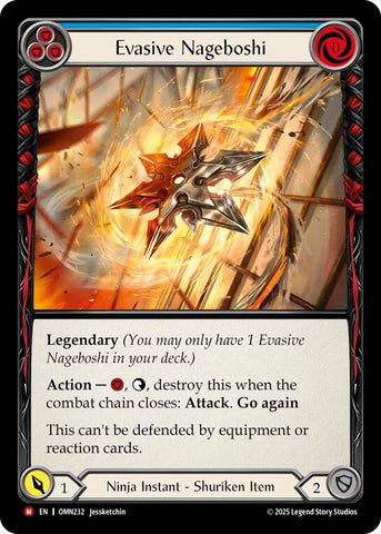 Image for Evasive Nageboshi (Blue) (OMN232) [Omens of the Third Age] - Flesh and Blood TCG