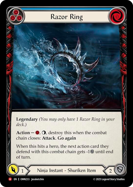 Image for Razor Ring (Blue) (OMN233) [Omens of the Third Age] - Flesh and Blood TCG