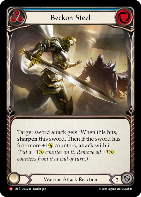 Image for Beckon Steel (Blue) (OMN238) [Omens of the Third Age] - Flesh and Blood TCG