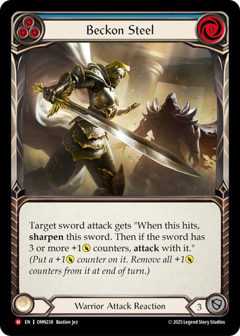 Image for Beckon Steel (Blue) (OMN238) [Omens of the Third Age] - Flesh and Blood TCG