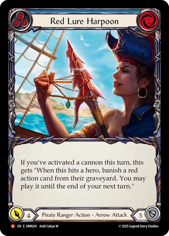 Image for Red Lure Harpoon (Blue) (OMN241) [Omens of the Third Age] - Flesh and Blood TCG