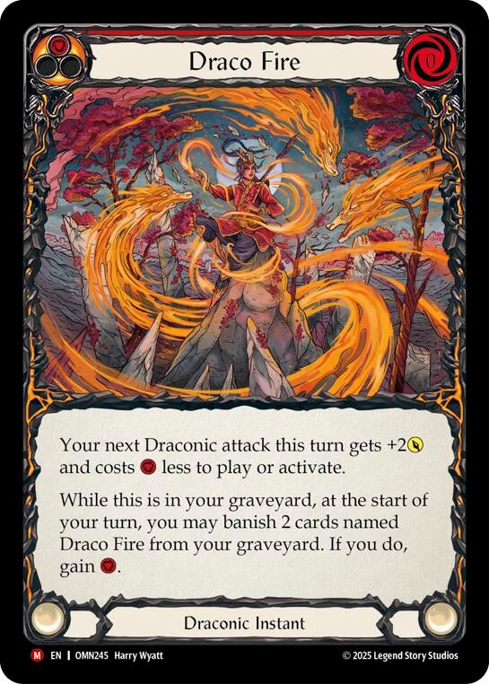 Image for Draco Fire (Red) (OMN245) [Omens of the Third Age] - Flesh and Blood TCG