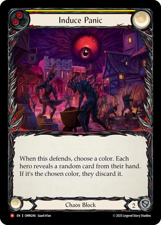 Image for Induce Panic (Yellow) (OMN246) [Omens of the Third Age] - Flesh and Blood TCG