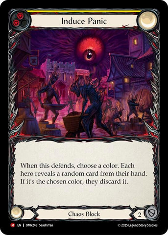 Image for Induce Panic (Yellow) (OMN246) [Omens of the Third Age] - Flesh and Blood TCG