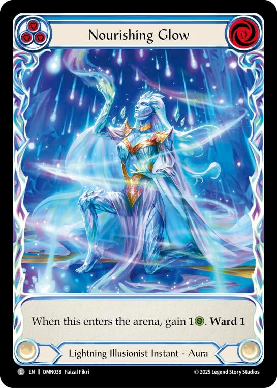 Image for Nourishing Glow (Blue) (Extended Art) (OMN038) [Omens of the Third Age] - Flesh and Blood TCG
