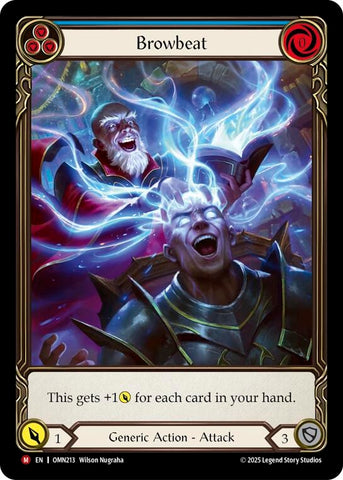 Image for Browbeat (Blue) (Extended Art) (OMN213) [Omens of the Third Age] - Flesh and Blood TCG