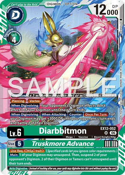 Image for Diarbbitmon // Truskmore Advance (EX12-052 SR) [Digital World Shambala] (EX-12) - Digimon Card Game