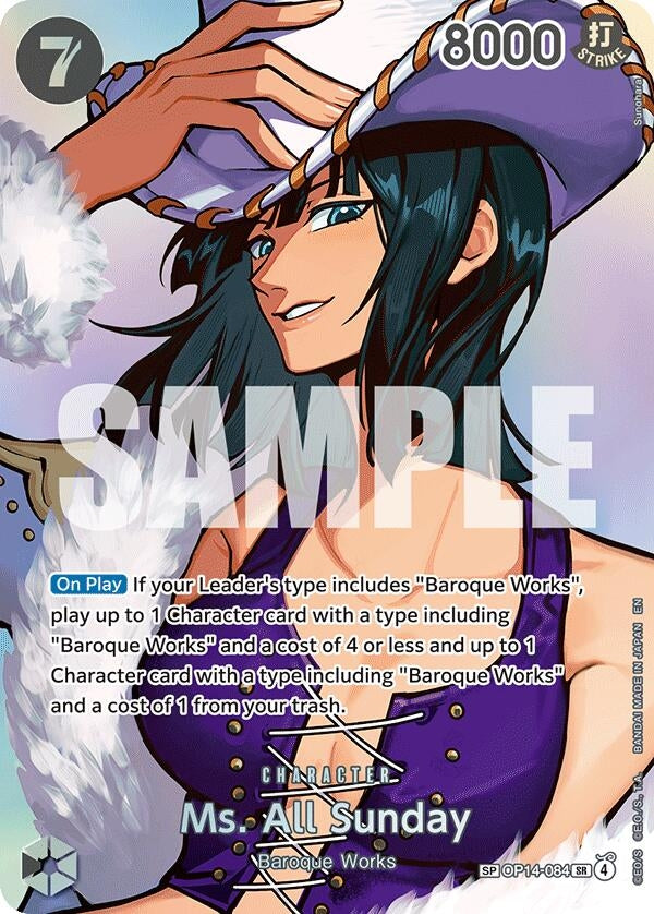 Image for Ms. All Sunday (SP) (OP14-084) [The Time of Battle] - One Piece Card Game