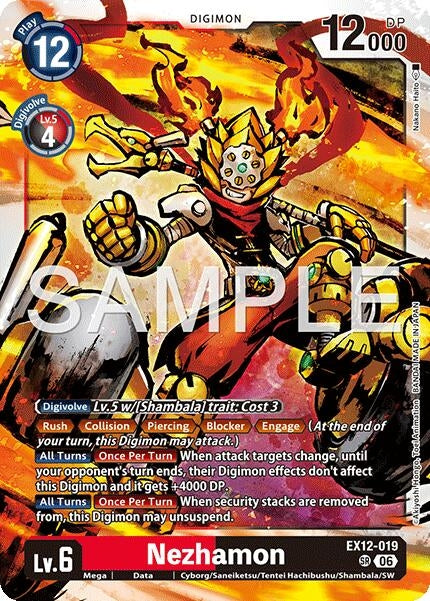 Image for Nezhamon (EX12-019 SR) [Digital World Shambala] (EX-12) - Digimon Card Game