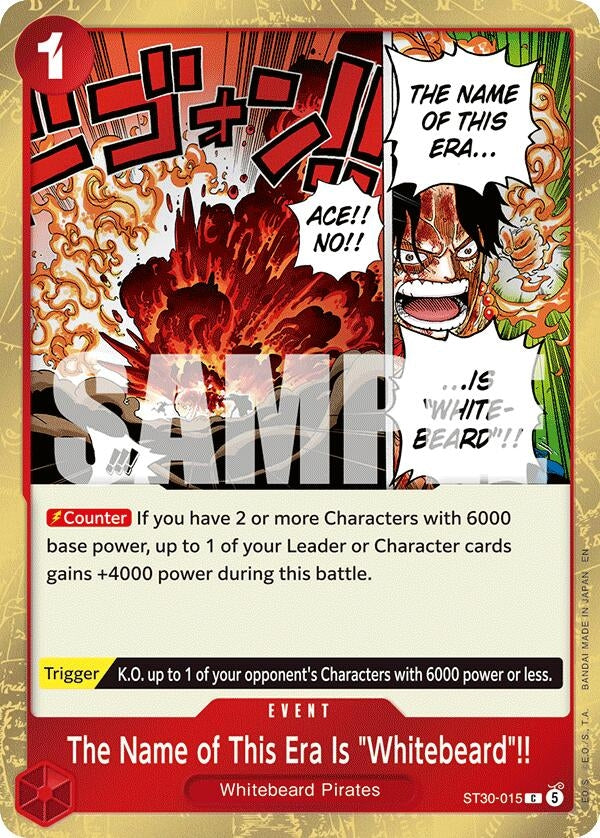 Image for The Name of This Era Is "Whitebeard"!! (ST30-015) [Starter Deck EX: Luffy & Ace] - One Piece Card Game
