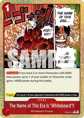 Image for The Name of This Era Is "Whitebeard"!! (Parallel) (ST30-015) [Starter Deck EX: Luffy & Ace] - One Piece Card Game