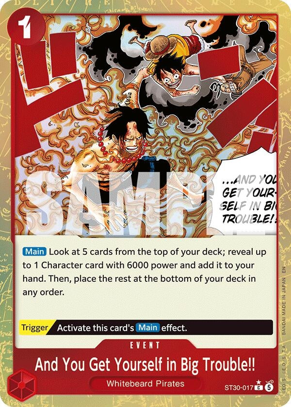 Image for And You Get Yourself in Big Trouble!! (Parallel) (ST30-017) [Starter Deck EX: Luffy & Ace] - One Piece Card Game