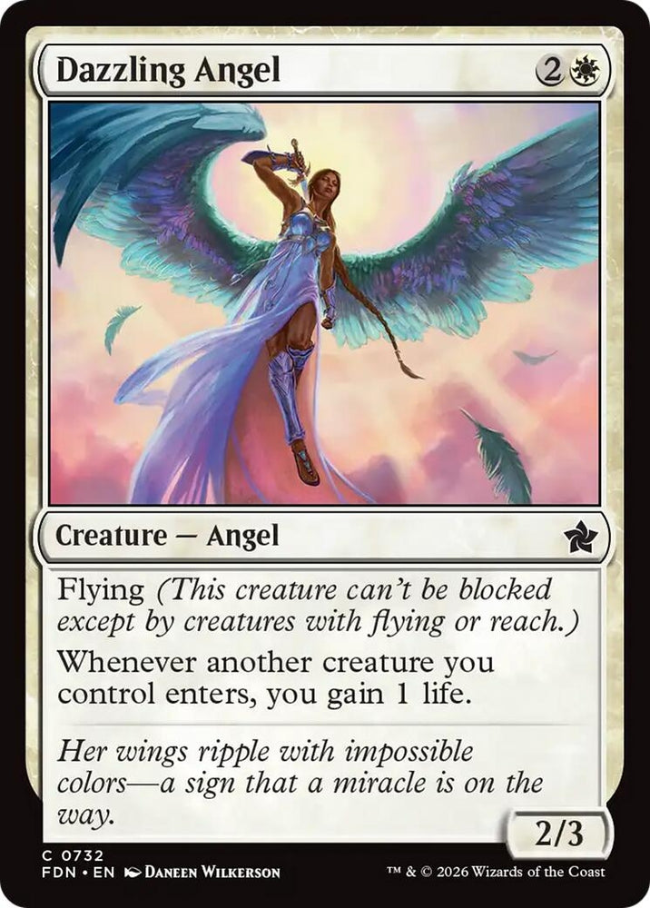 Image for Dazzling Angel (0732) (732) [Foundations] - Magic: The Gathering