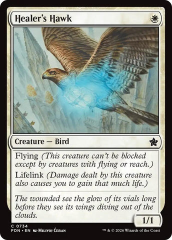 Image for Healer's Hawk (0734) (734) [Foundations] - Magic: The Gathering