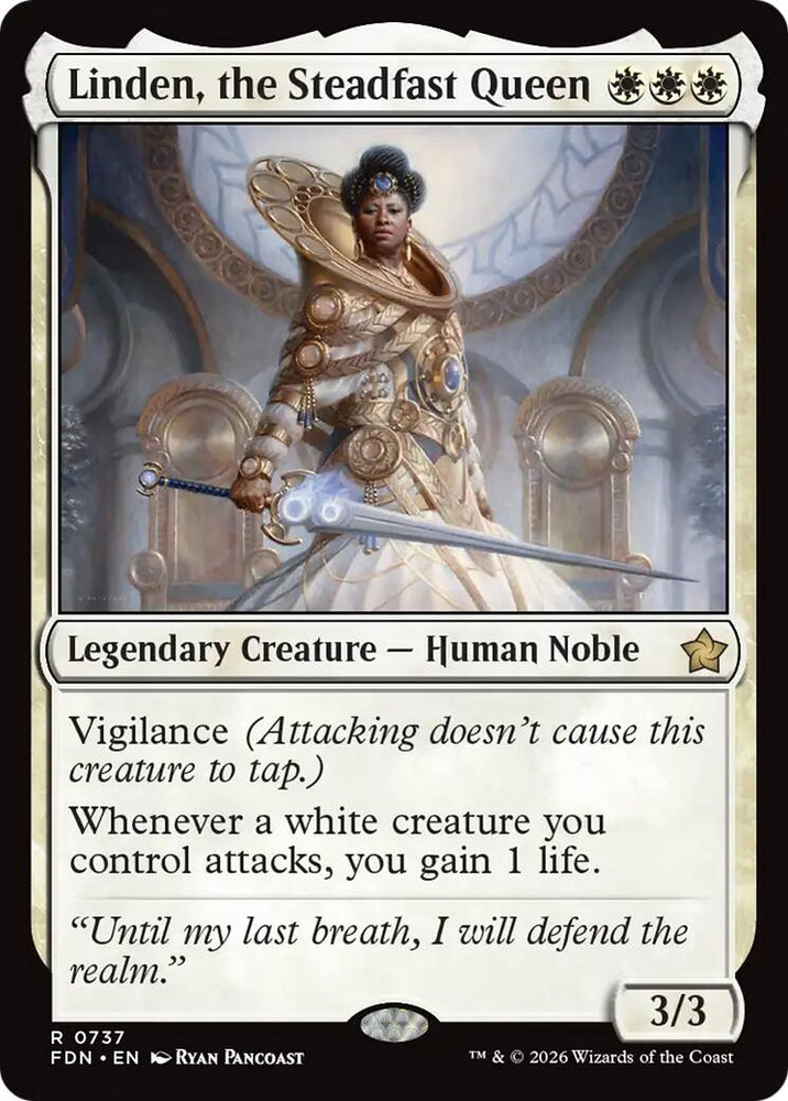 Image for Linden, the Steadfast Queen (0737) (737) [Foundations] - Magic: The Gathering