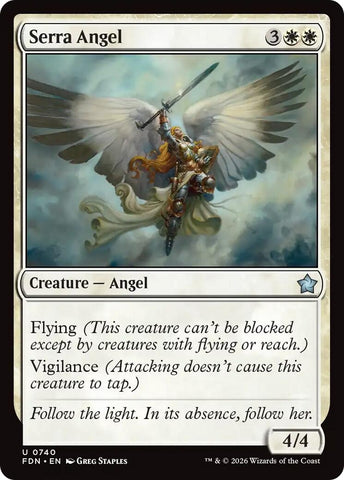 Image for Serra Angel (0740) (740) [Foundations] - Magic: The Gathering