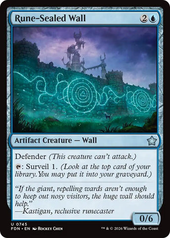 Image for Rune-Sealed Wall (0745) (745) [Foundations] - Magic: The Gathering
