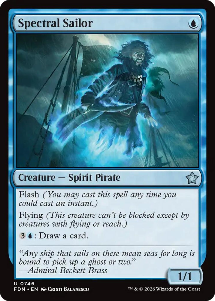 Image for Spectral Sailor (0746) (746) [Foundations] - Magic: The Gathering