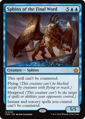 Image for Sphinx of the Final Word (0747) (747) [Foundations] - Magic: The Gathering