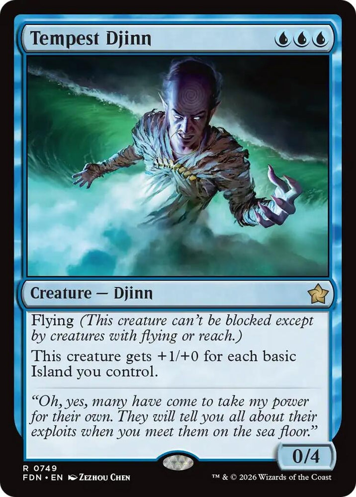 Image for Tempest Djinn (0749) (749) [Foundations] - Magic: The Gathering