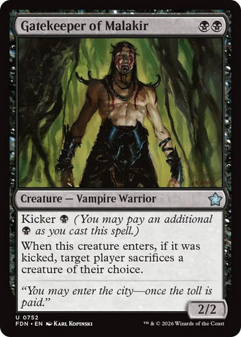 Image for Gatekeeper of Malakir (0752) (752) [Foundations] - Magic: The Gathering